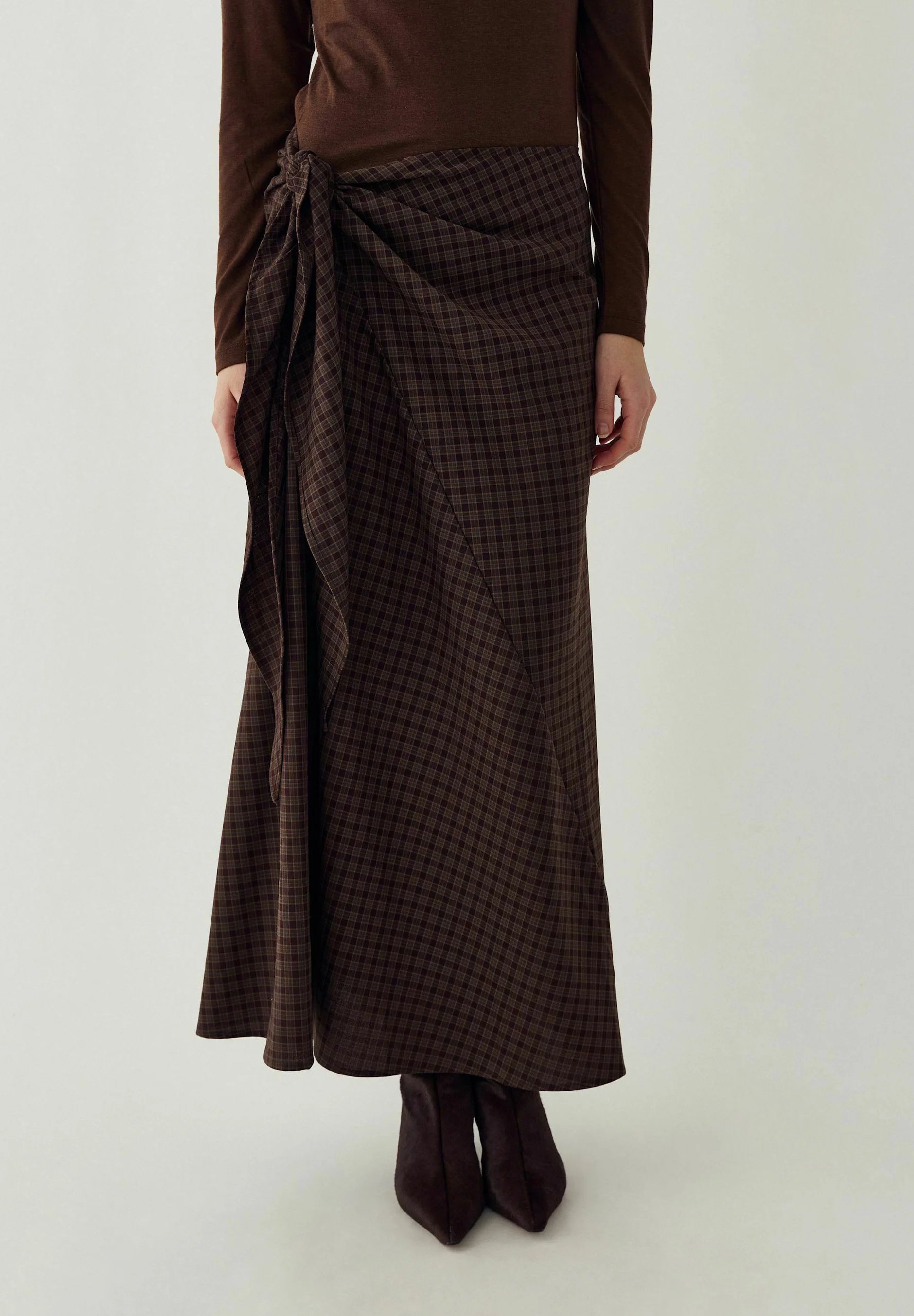 N-mitty skirt brown check
