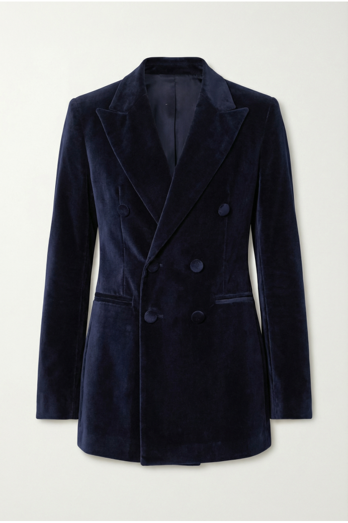 Yves blazer marine blue velours