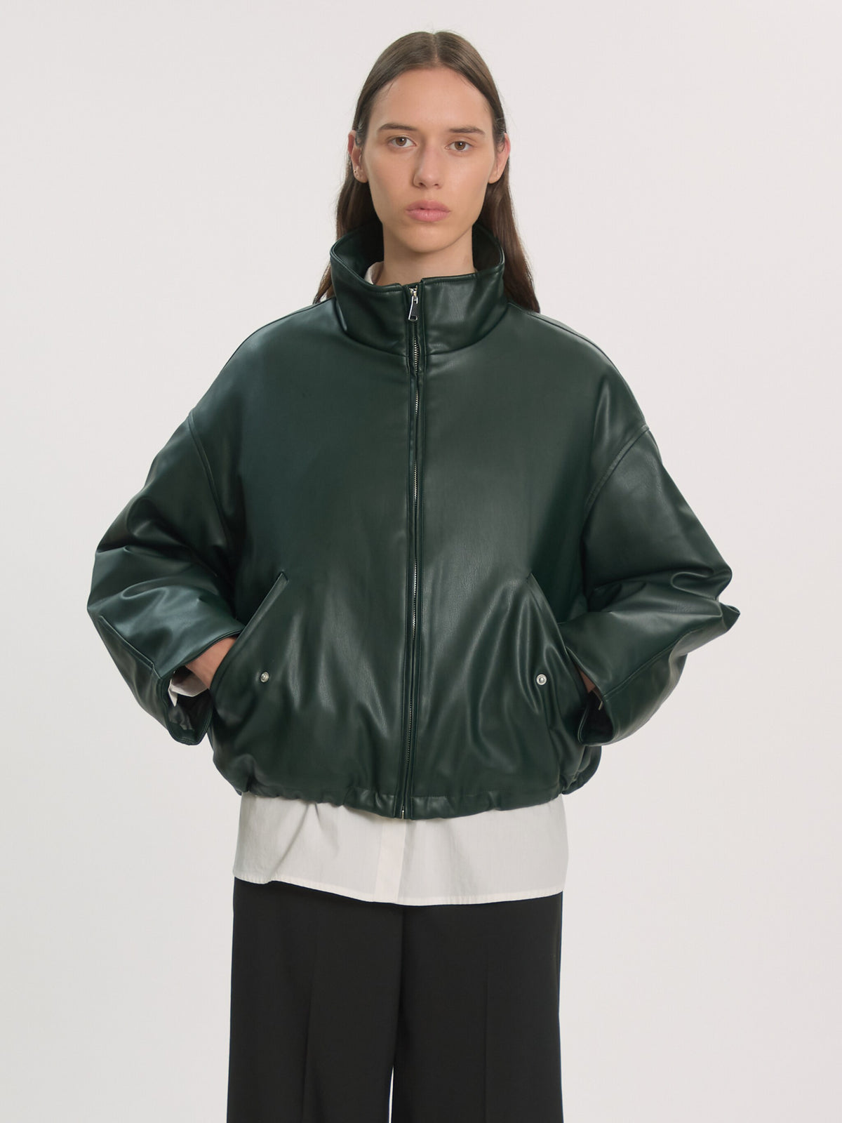 Paisley jacket scarab green