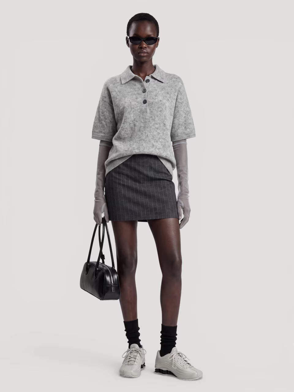 Callie polo shirt light grey