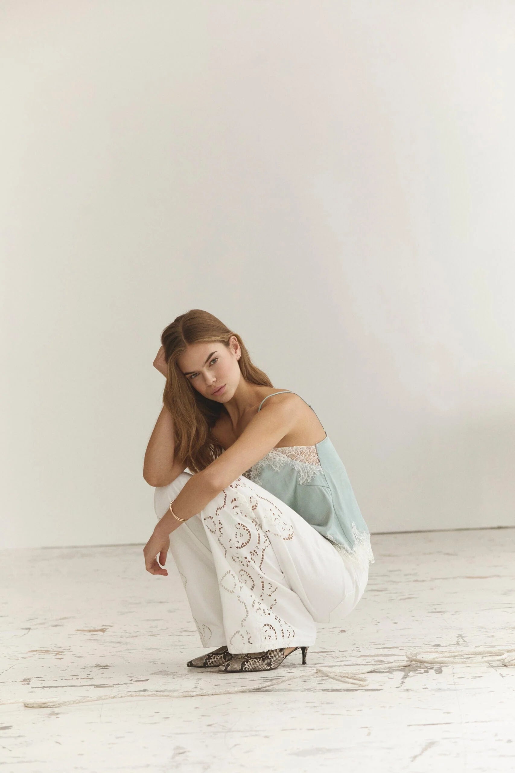 Colette cc embroidery pants white