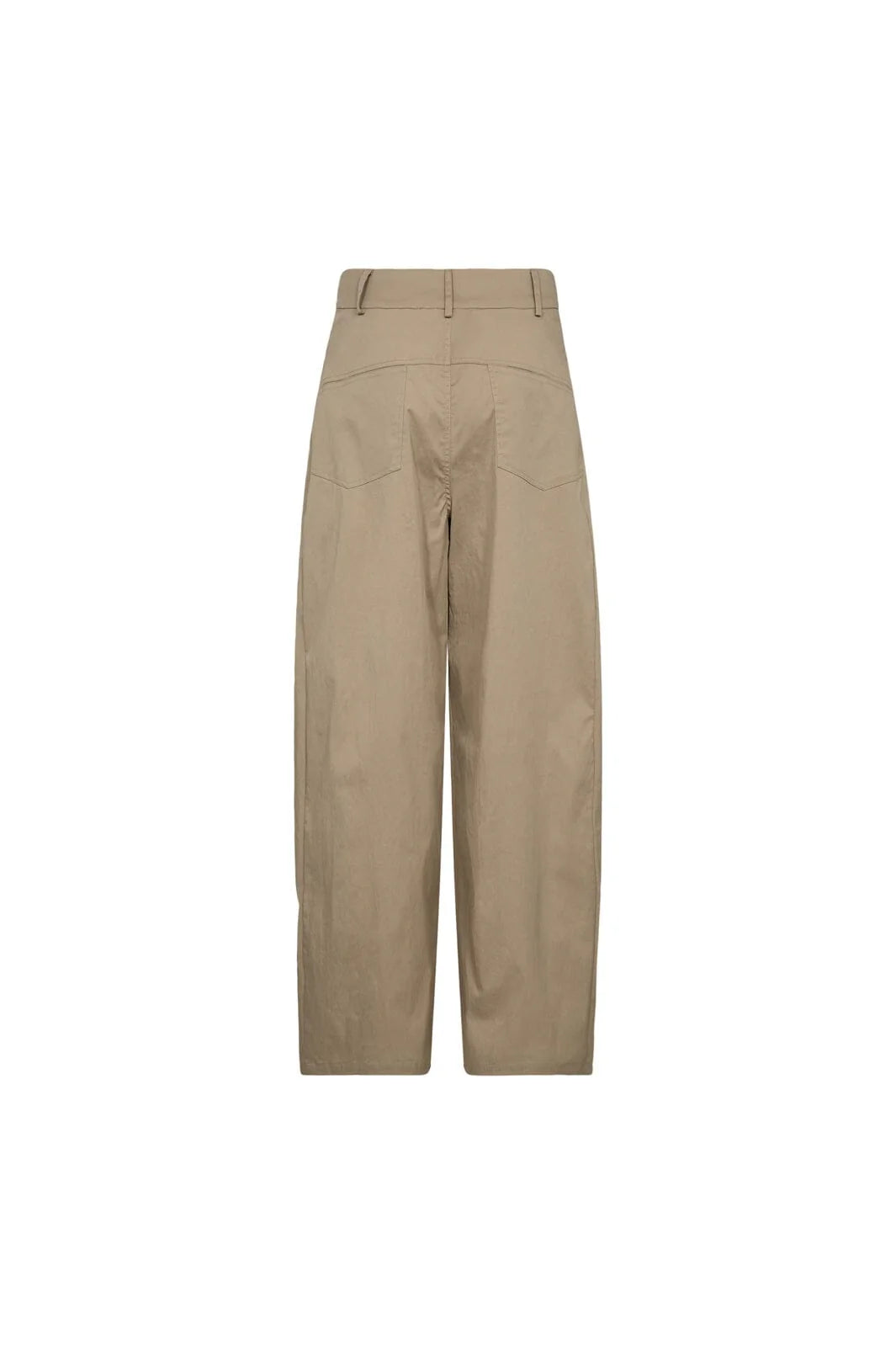 Cotton crisp barrel pants mushroom