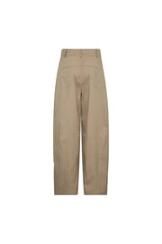 Cotton crisp barrel pants mushroom