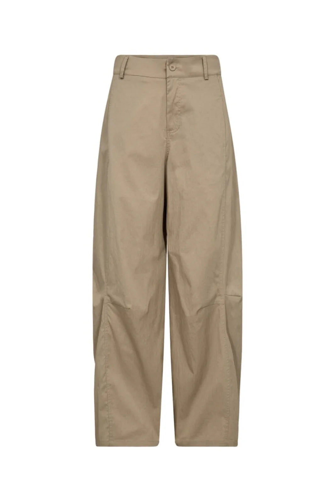 Cotton crisp barrel pants mushroom