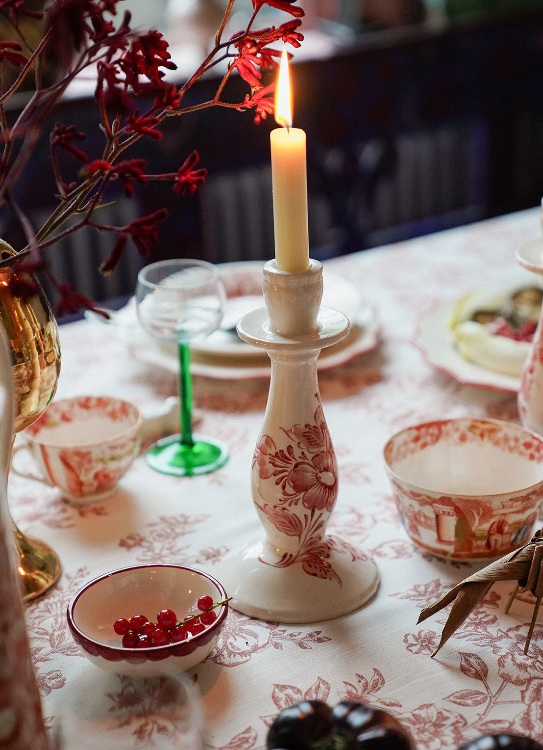 Whimsical candleholder pink