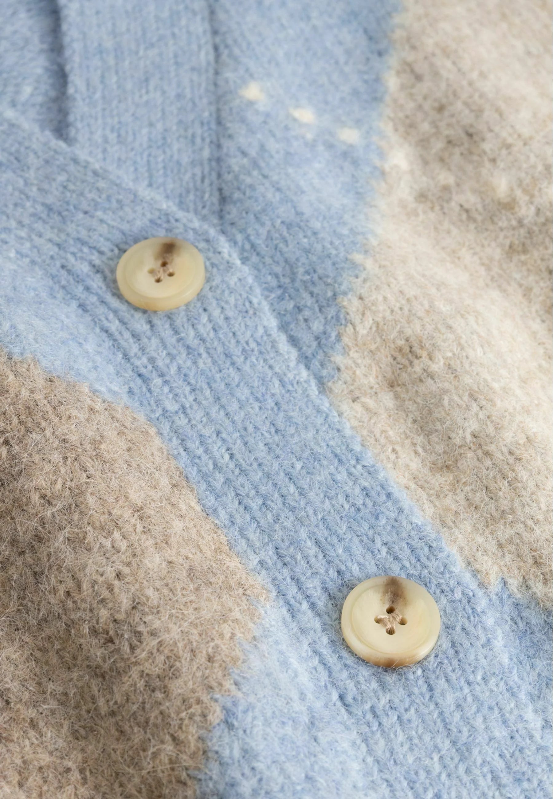 N-laiana knit cardigan sky blue mix