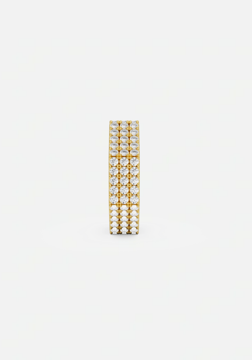 edge large diamond earcuff gold