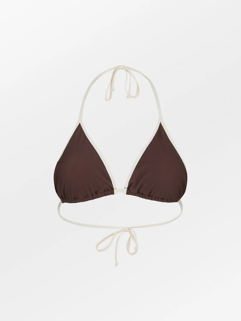 Constrast Bel Bikini Top Fudge