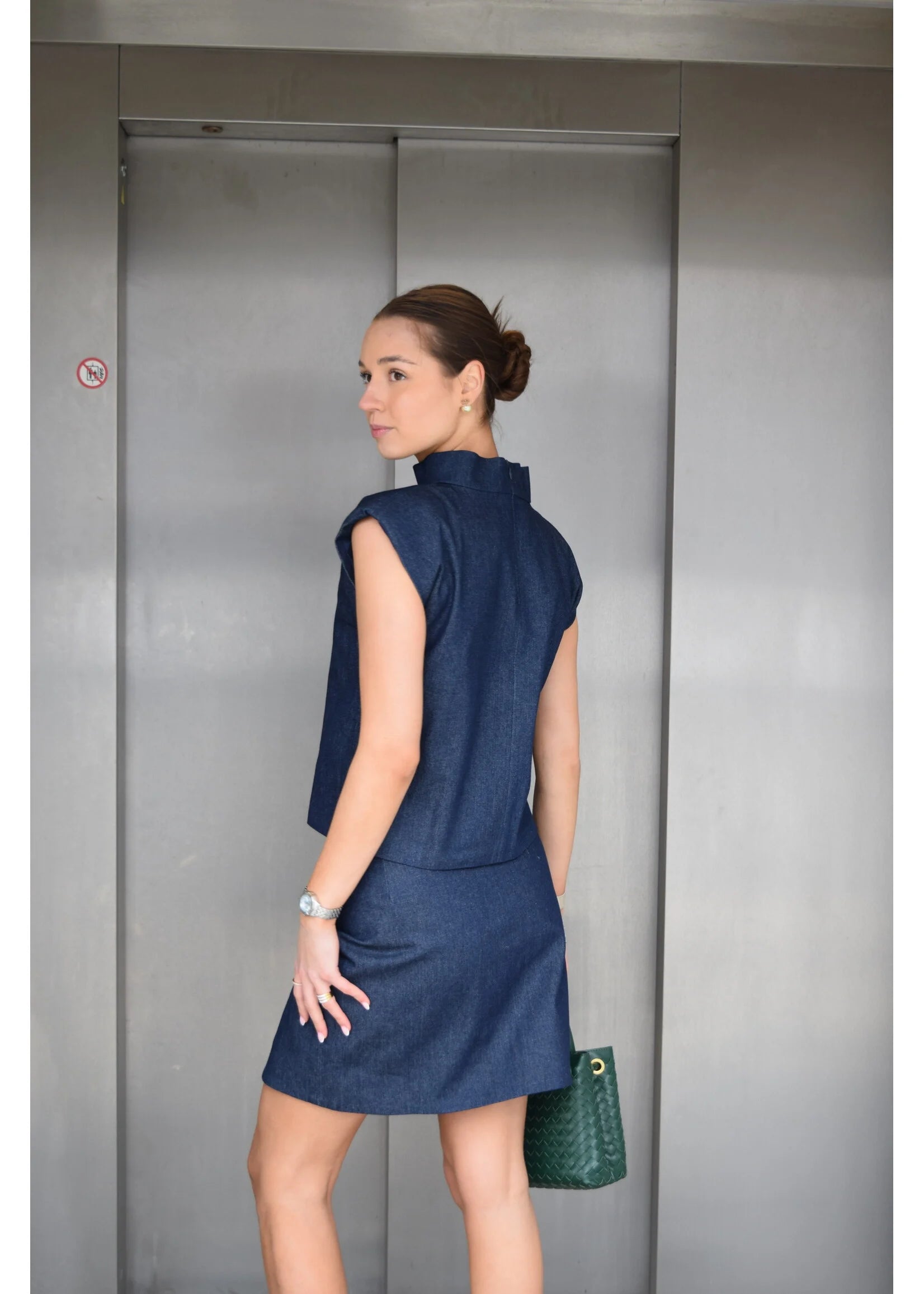 Solène top denim
