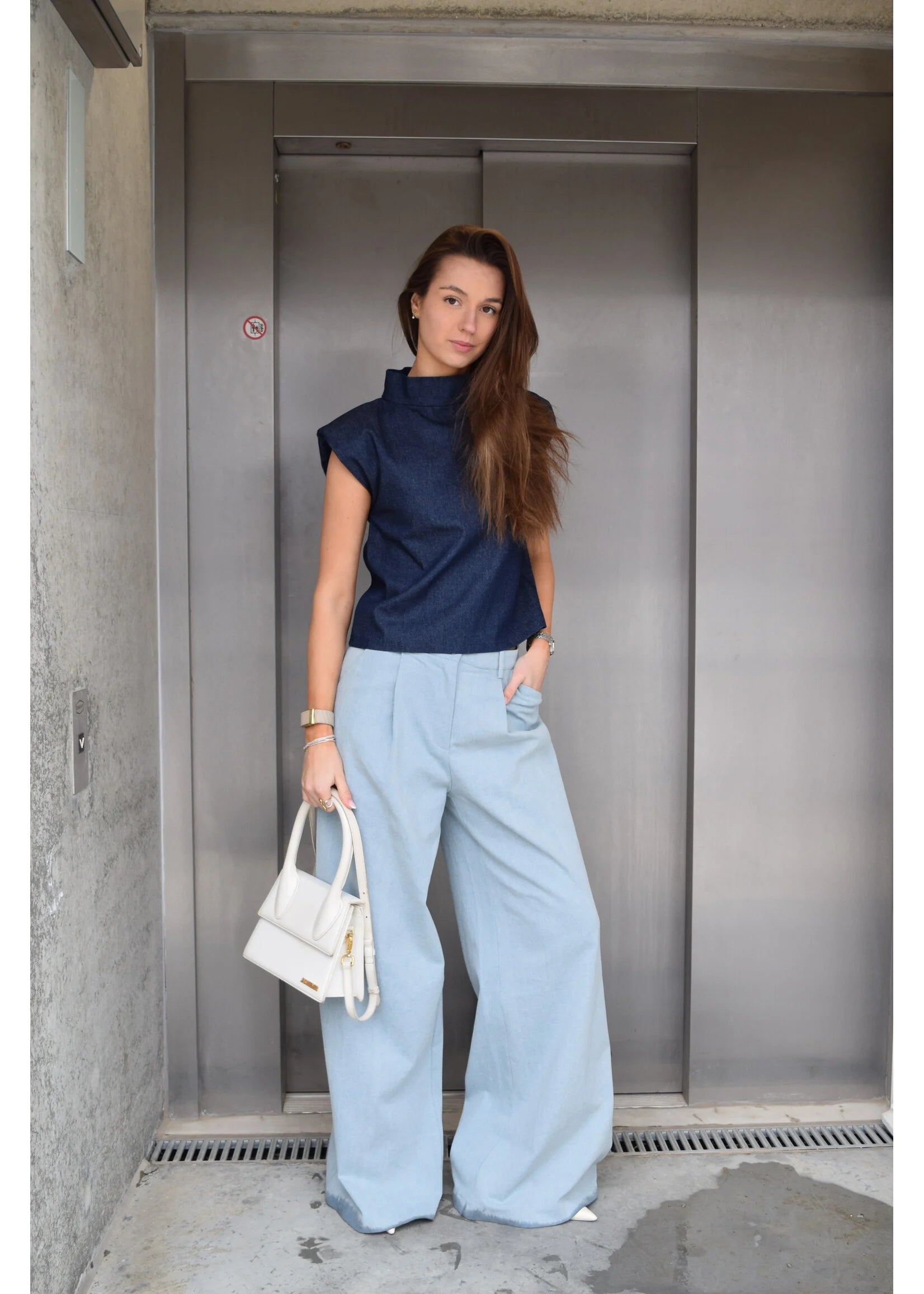 Solène top denim