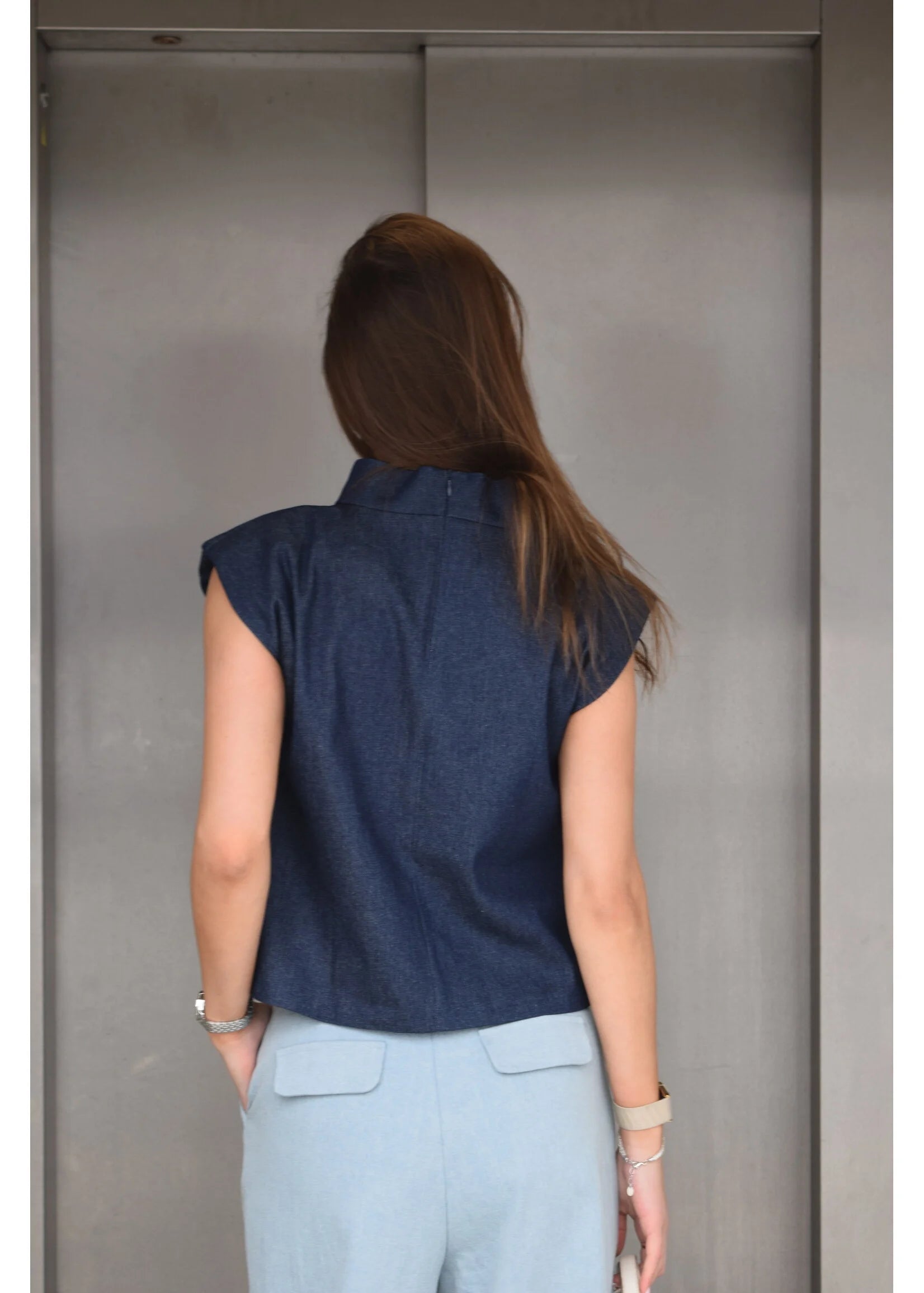 Solène top denim