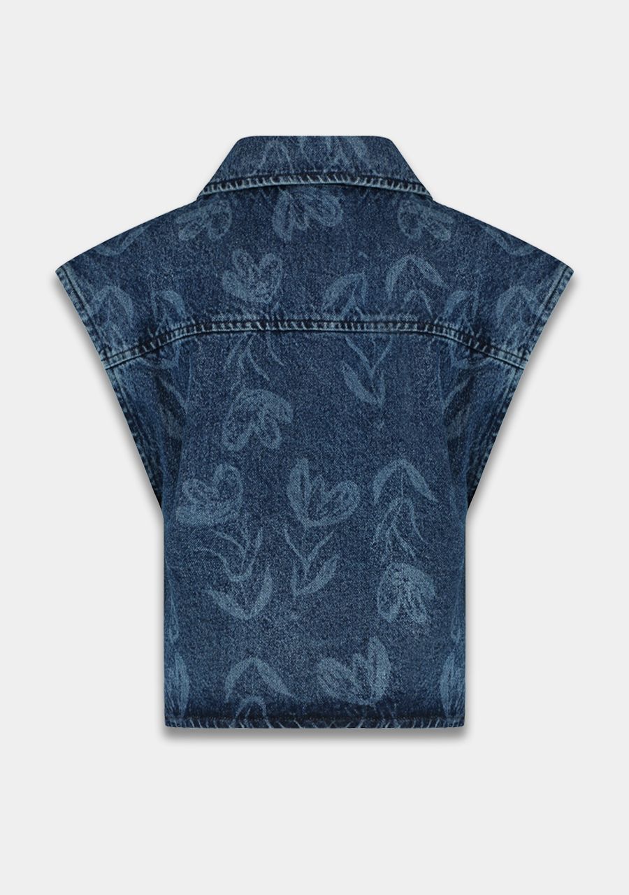 Esmee gilet mid blue jeans