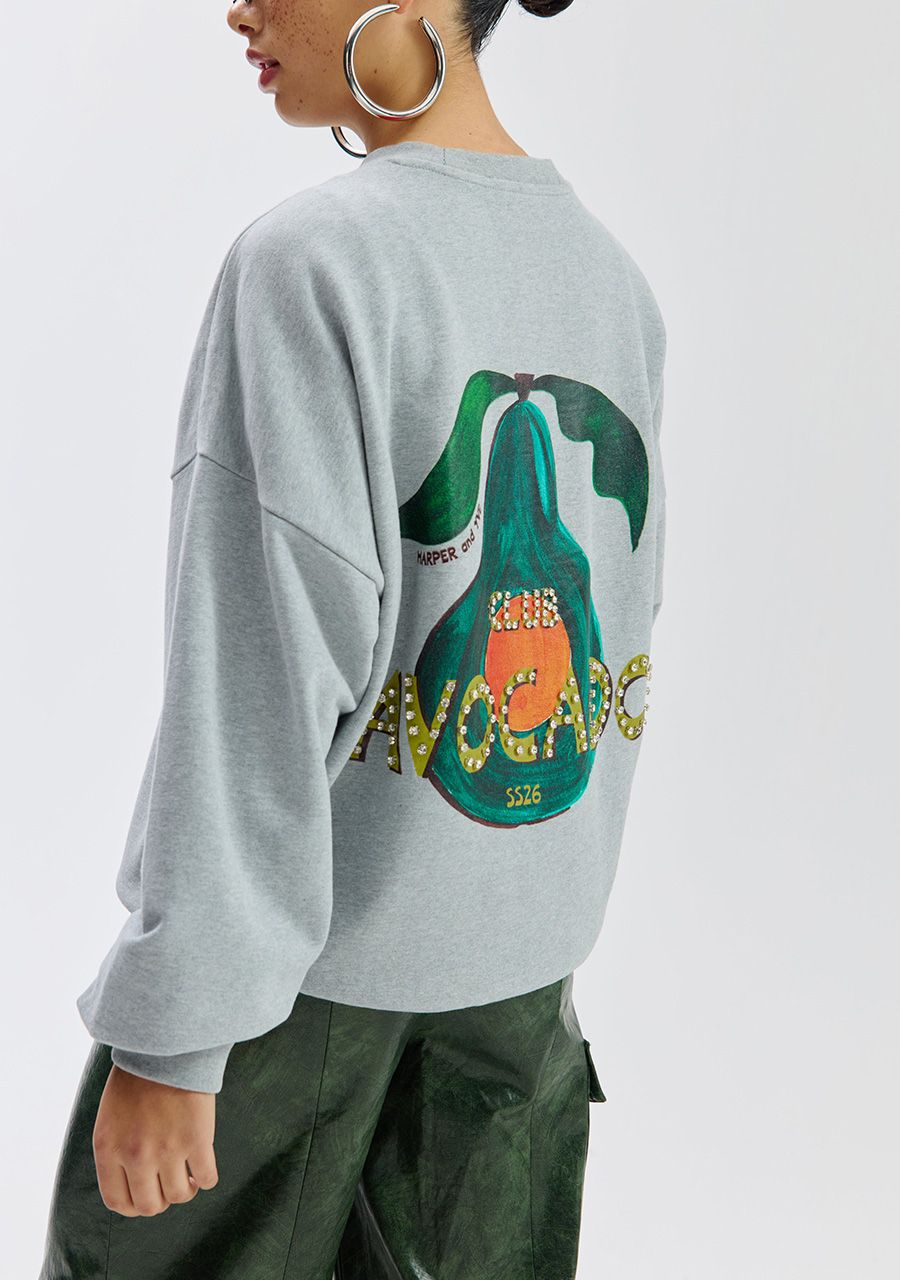 Club Avocado Sweater Grey