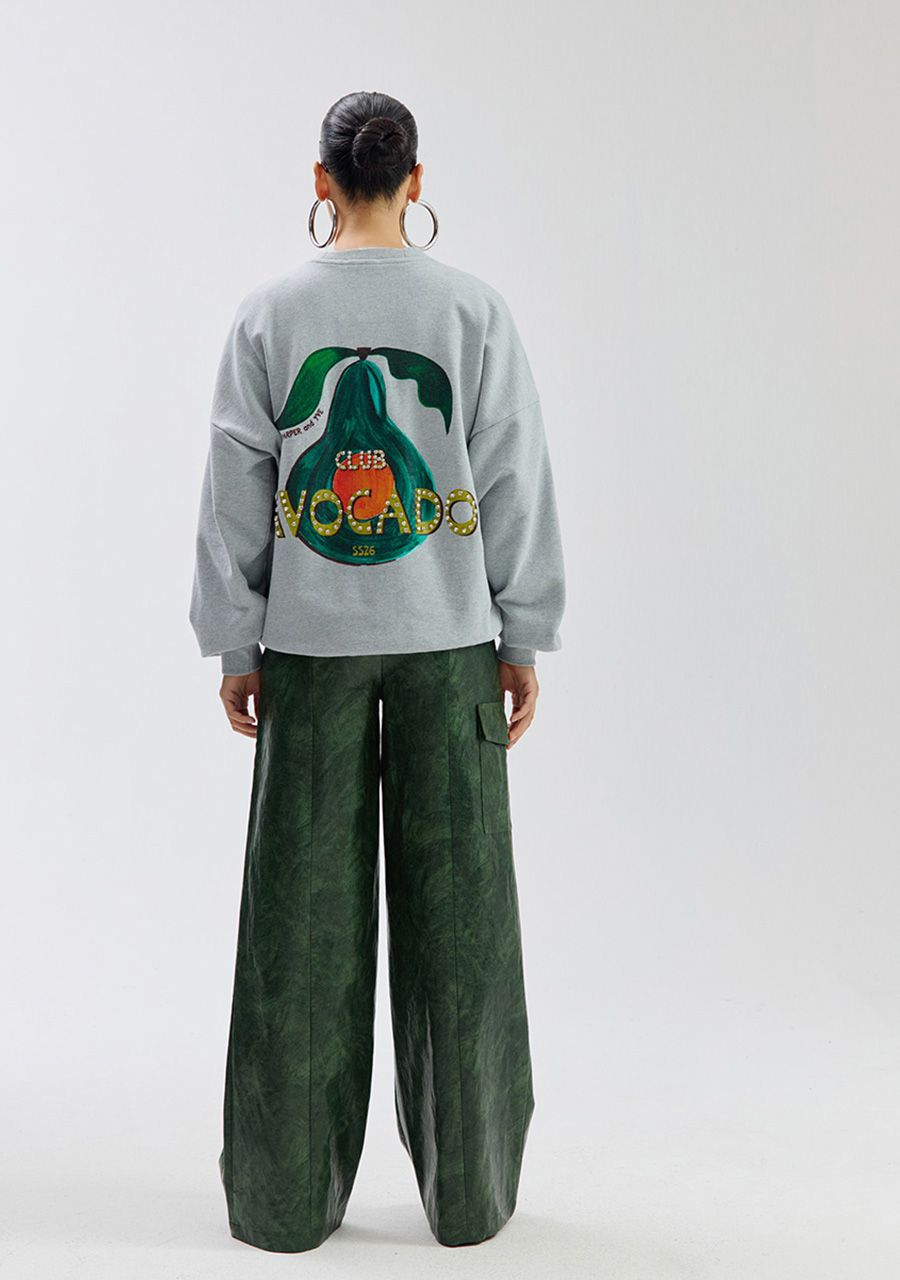 Club Avocado Sweater Grey