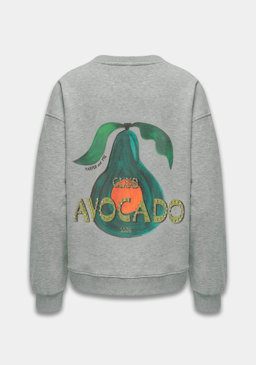 Club Avocado Sweater Grey