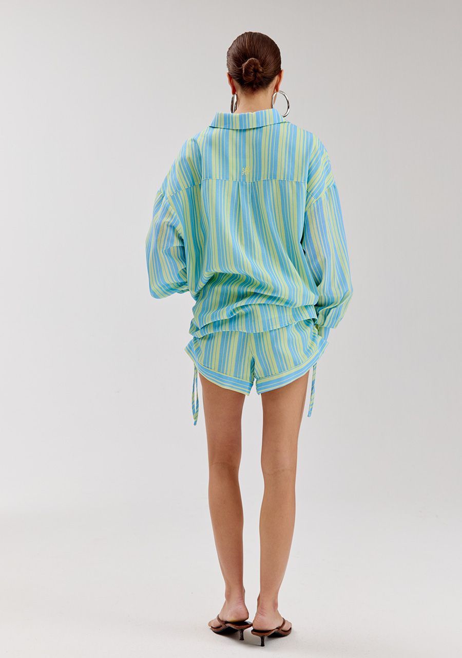 Yessie short blue yellow stripes