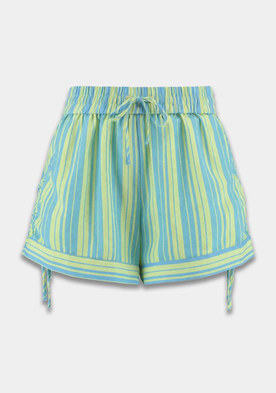 Yessie short blue yellow stripes