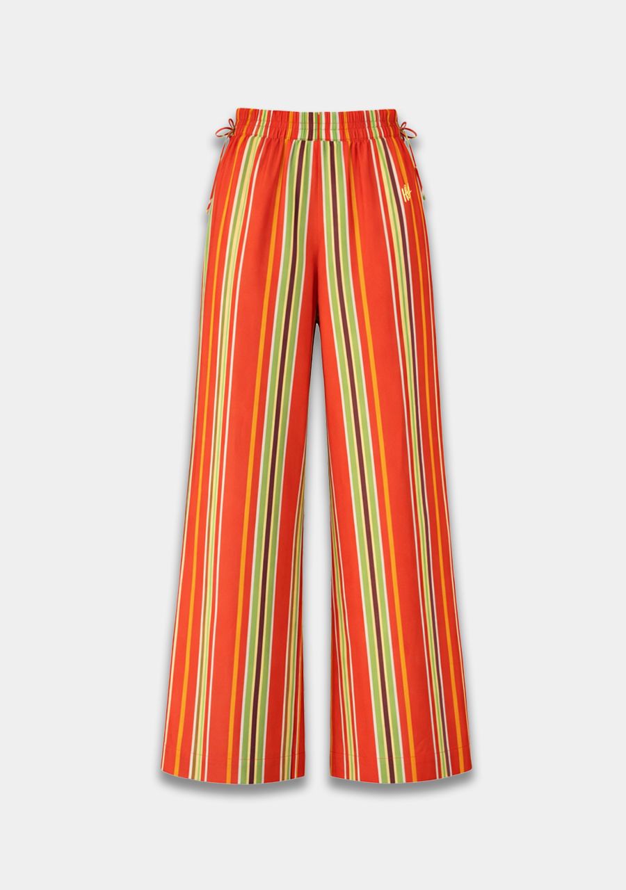 Meike pants red green stripes