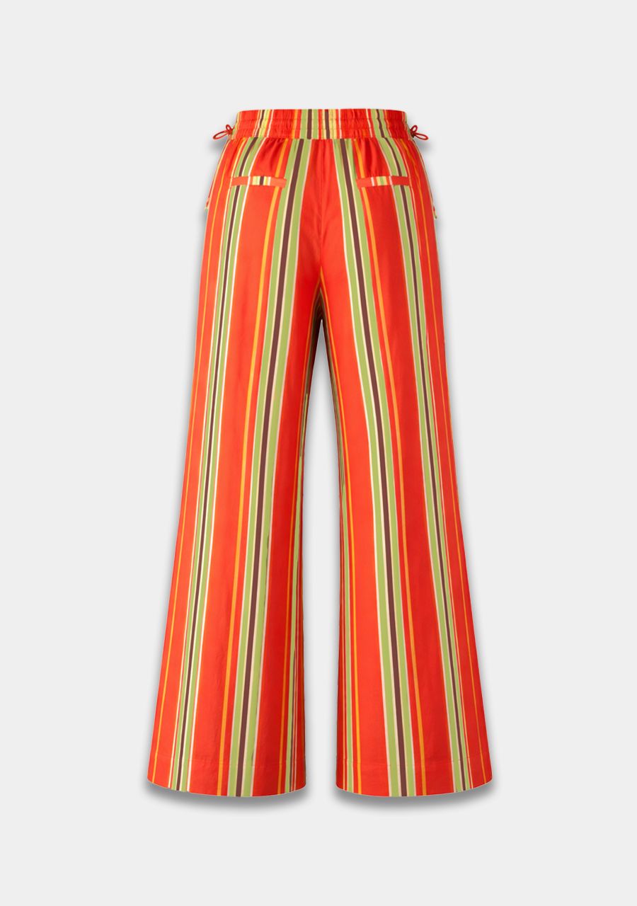 Meike pants red green stripes