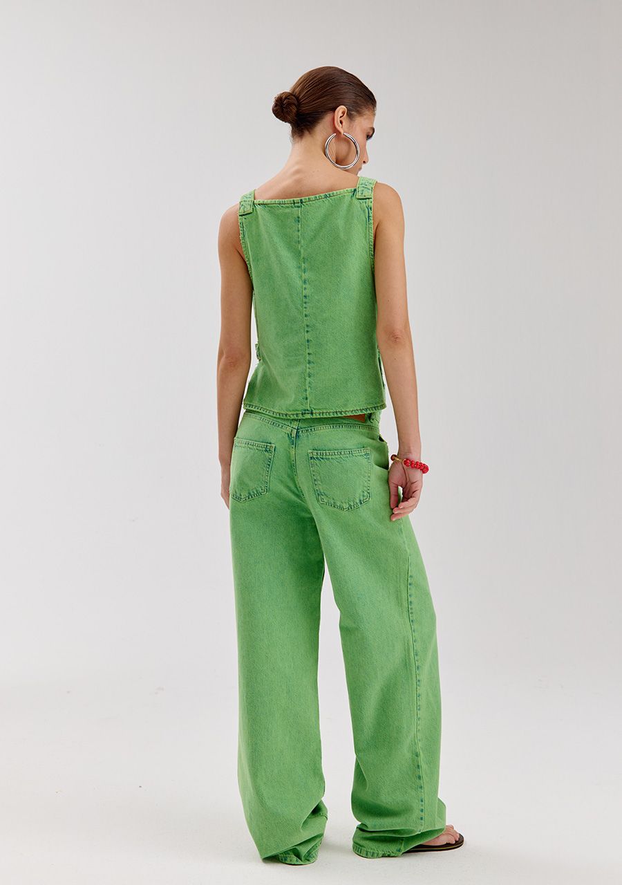 Zey top vibrant green