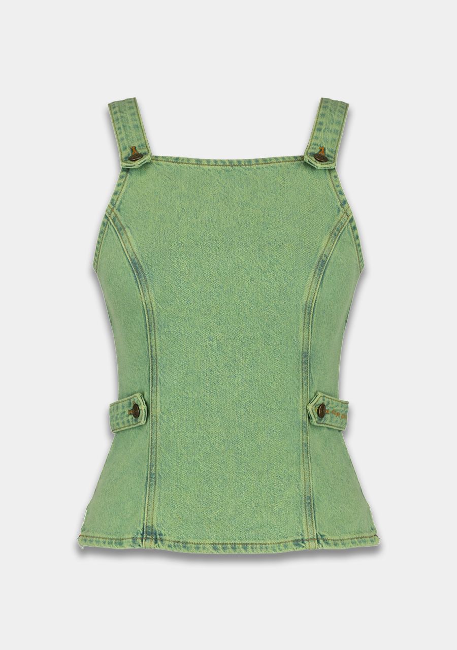 Zey top vibrant green