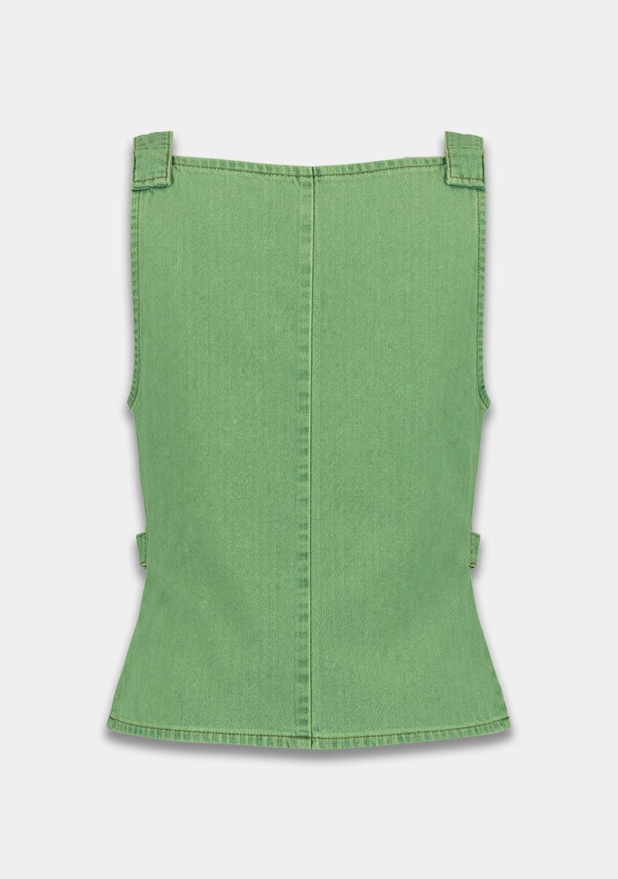 Zey top vibrant green