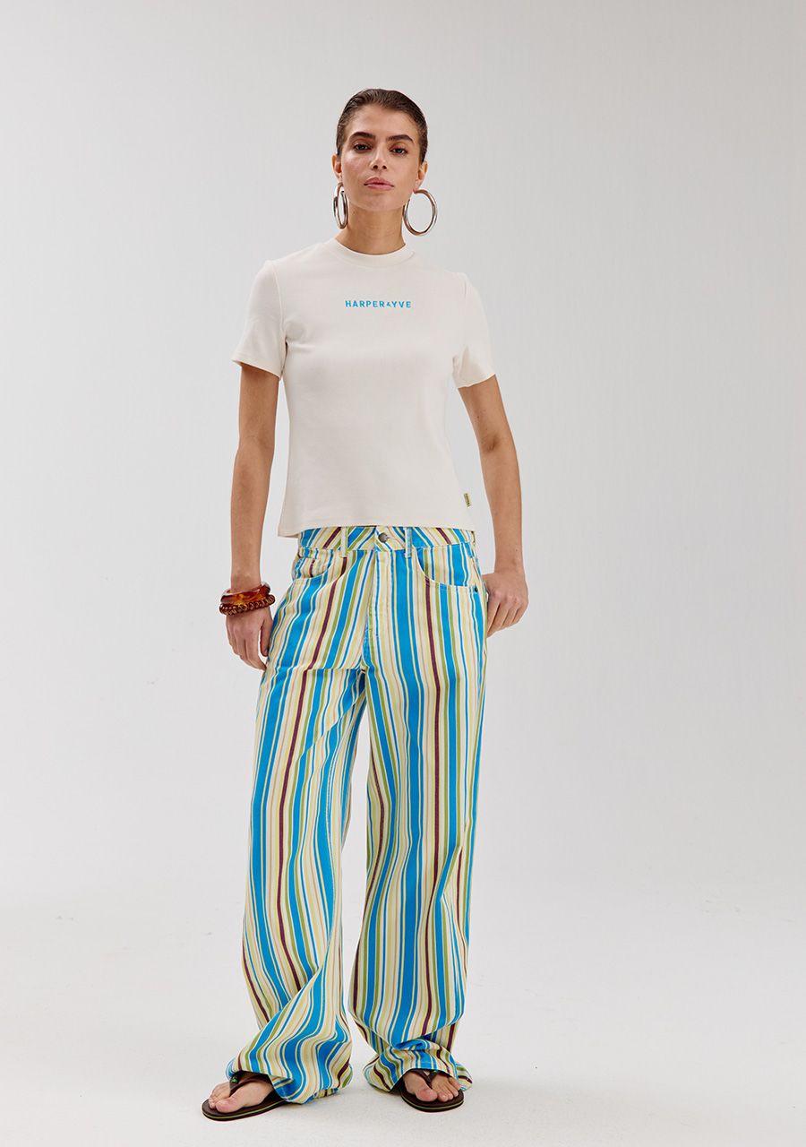 Mayra pants blue stripes