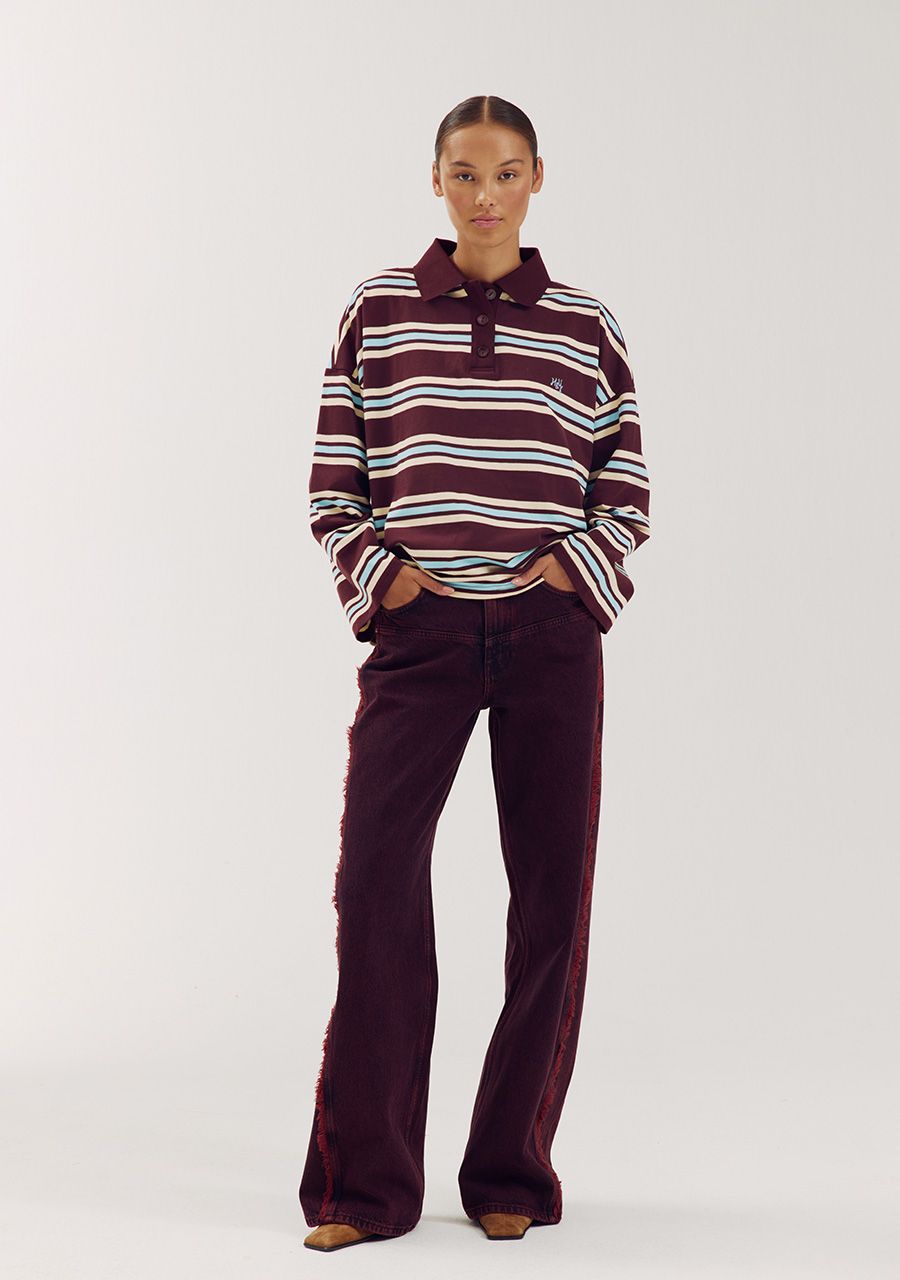 Pollie sweater red stripes
