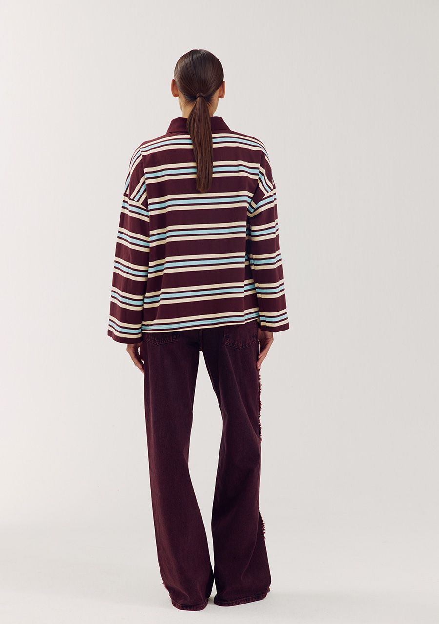 Pollie sweater red stripes