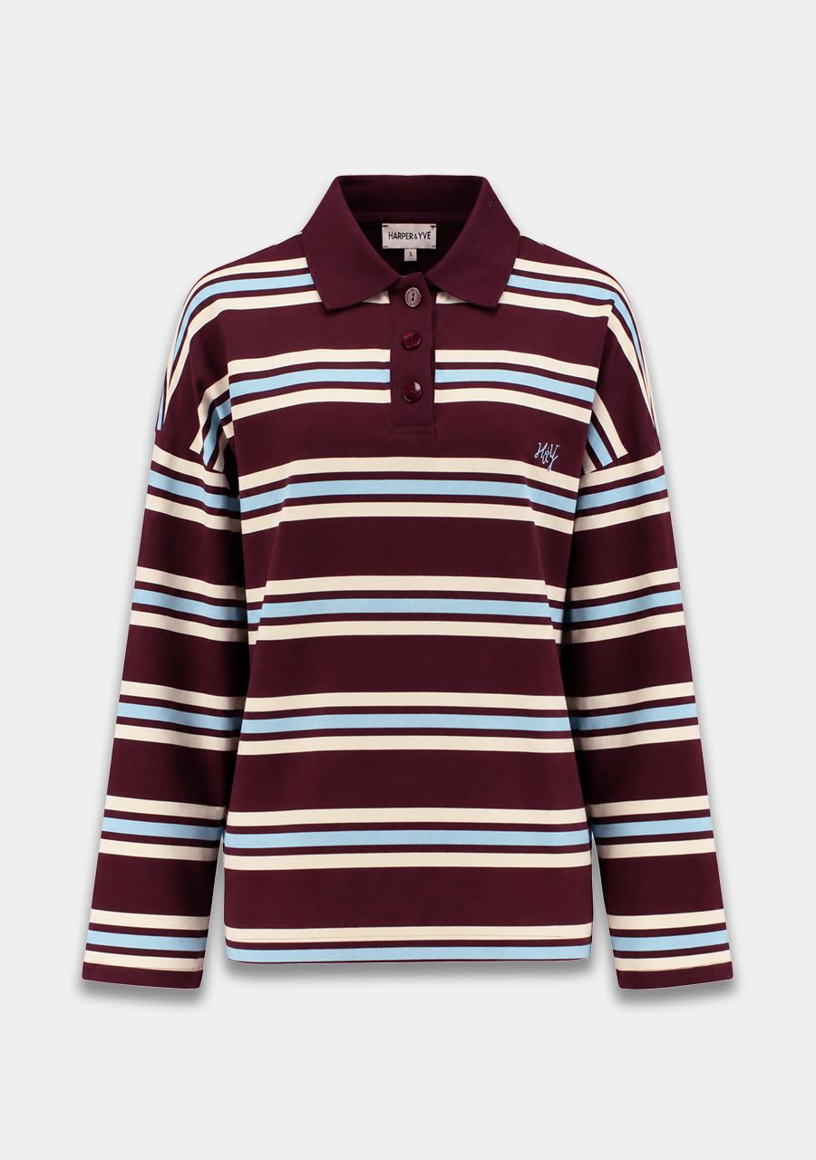 Pollie sweater red stripes