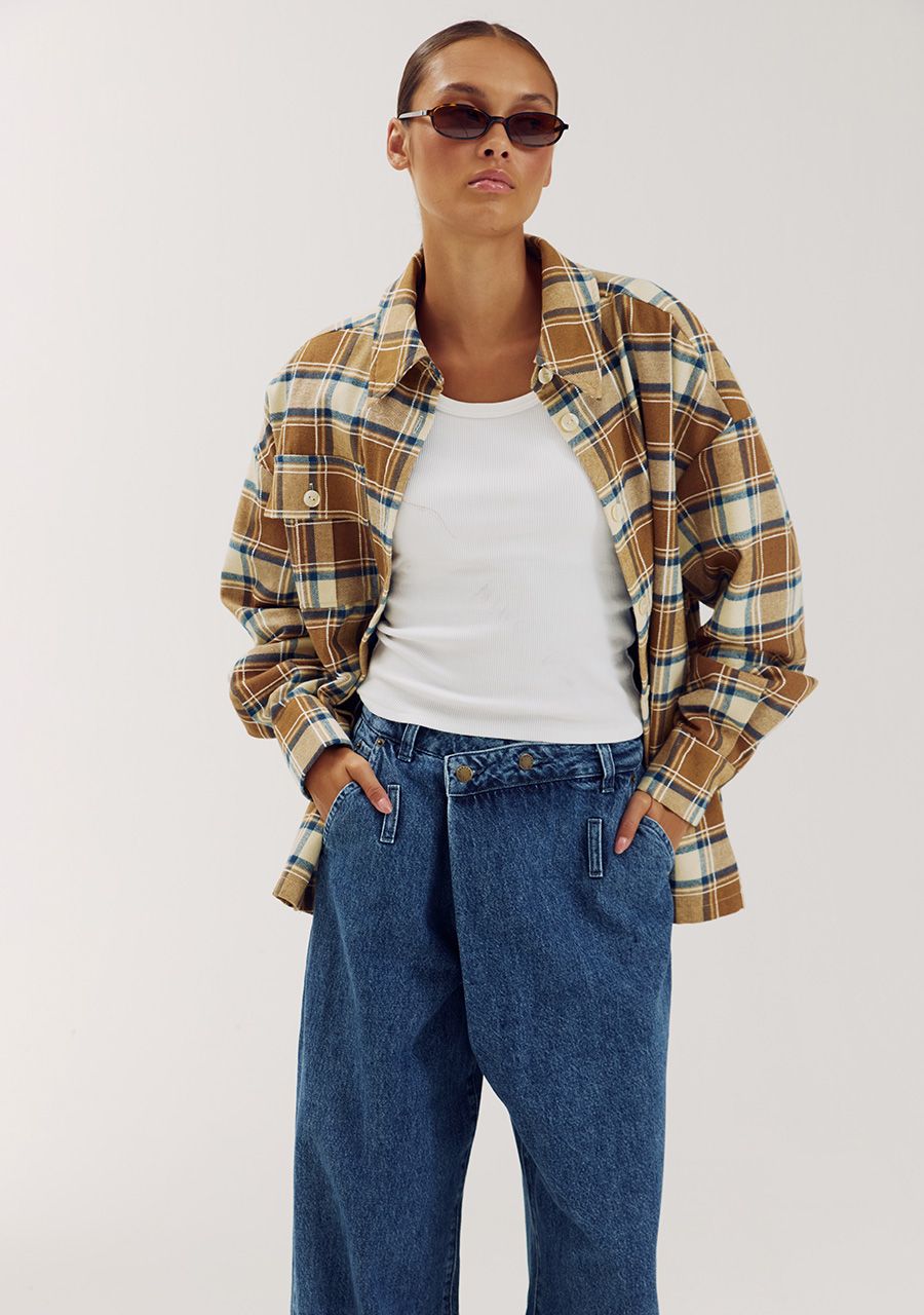 Selena blouse checks