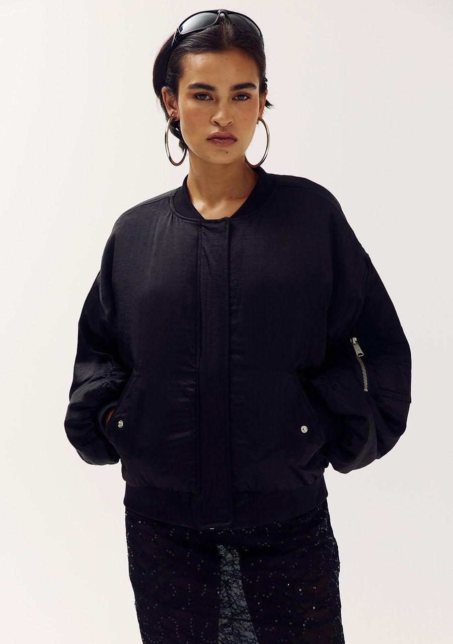 Lenora bomber jacket vlack