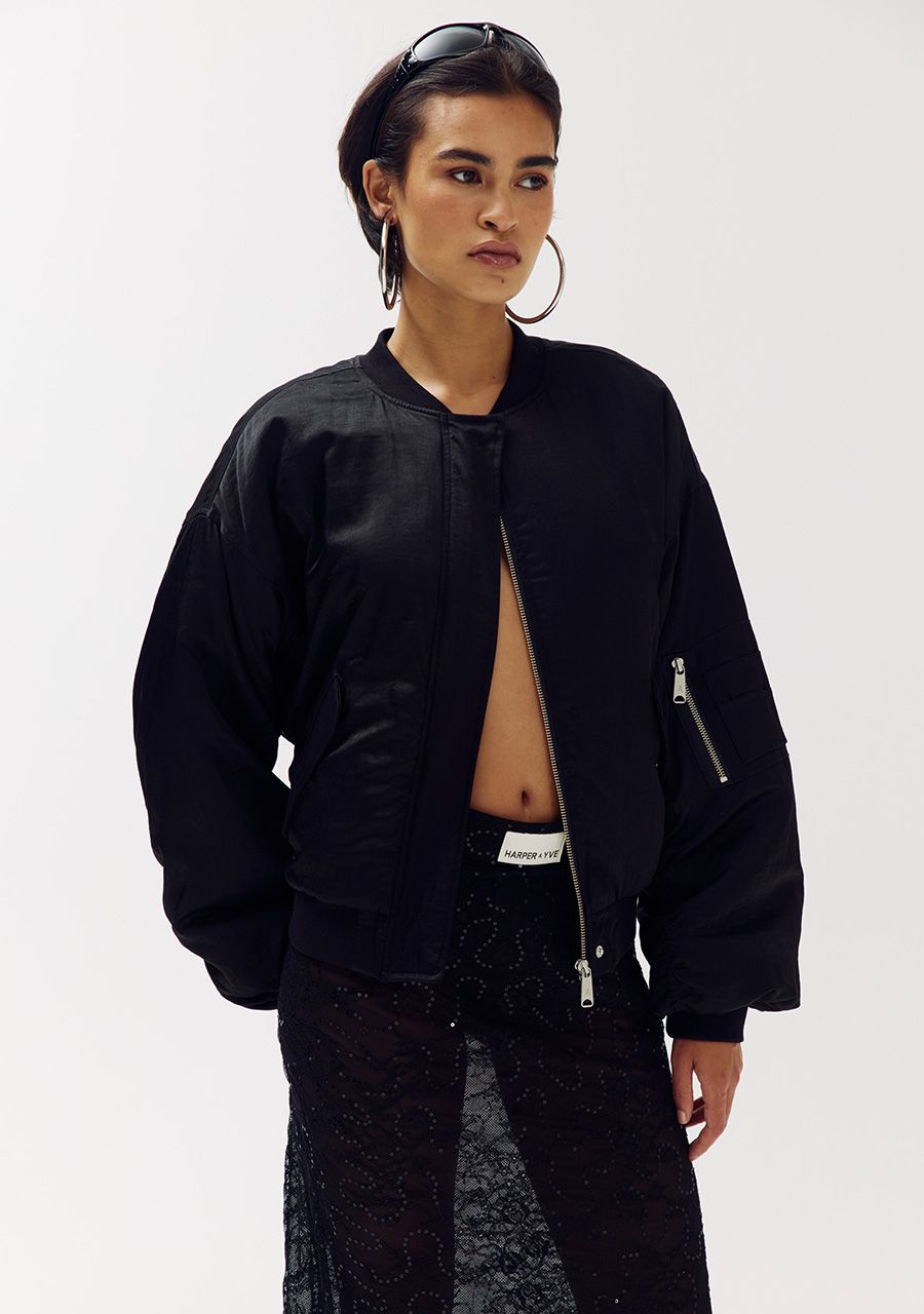 Lenora bomber jacket vlack