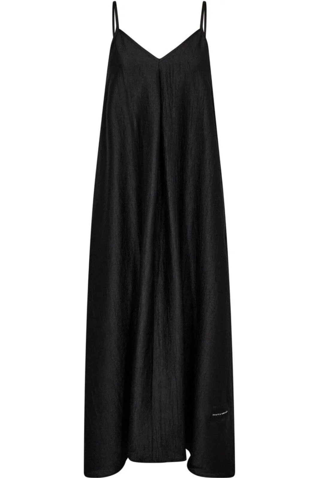 Corsica pleat strap dress black