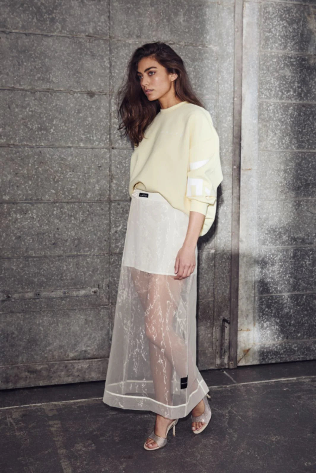 Organza pencil skirt