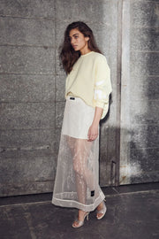 Organza pencil skirt