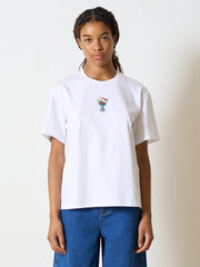 Milly t-shirt white vase flowers
