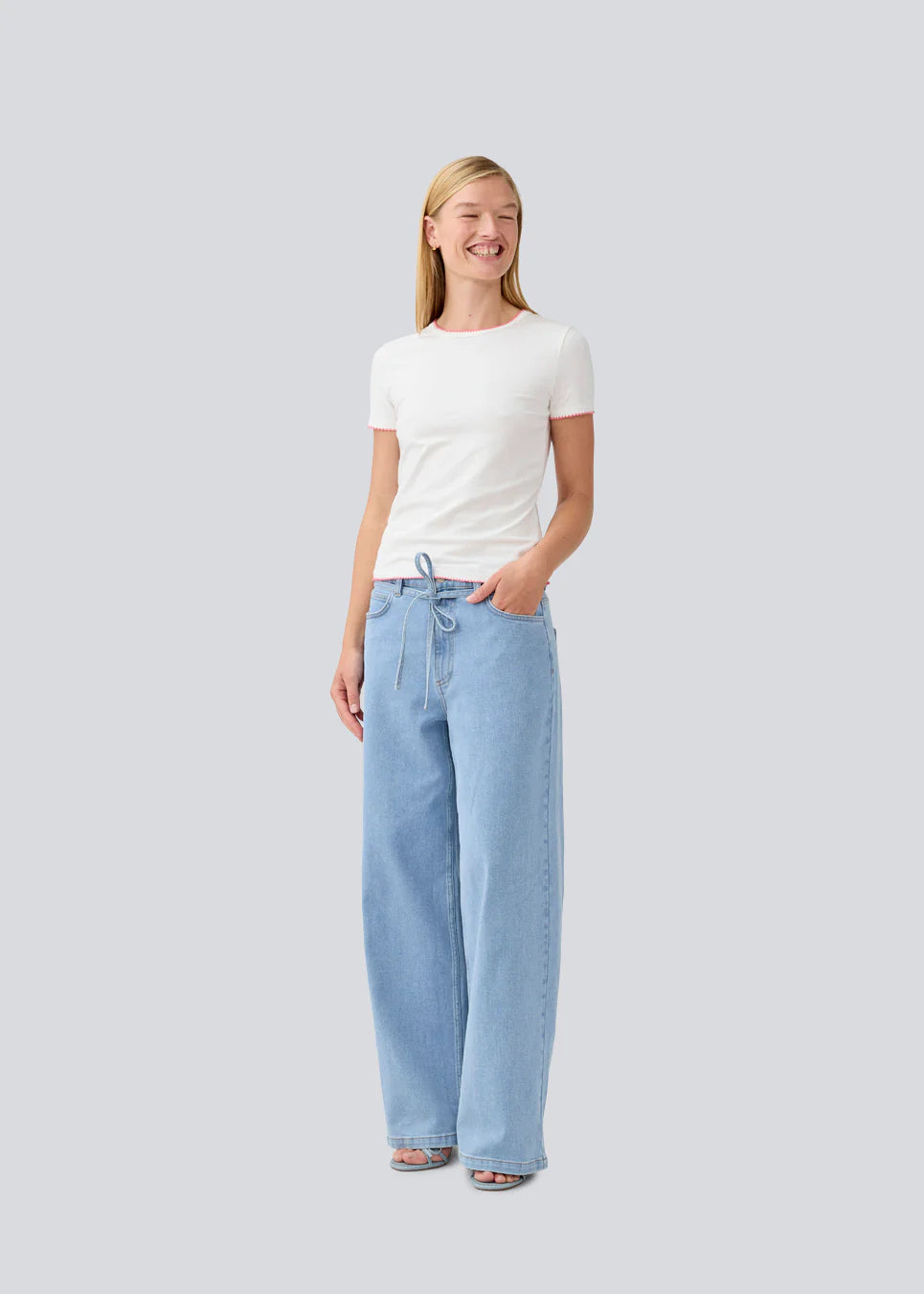 Isolde MD solid pants blue wash