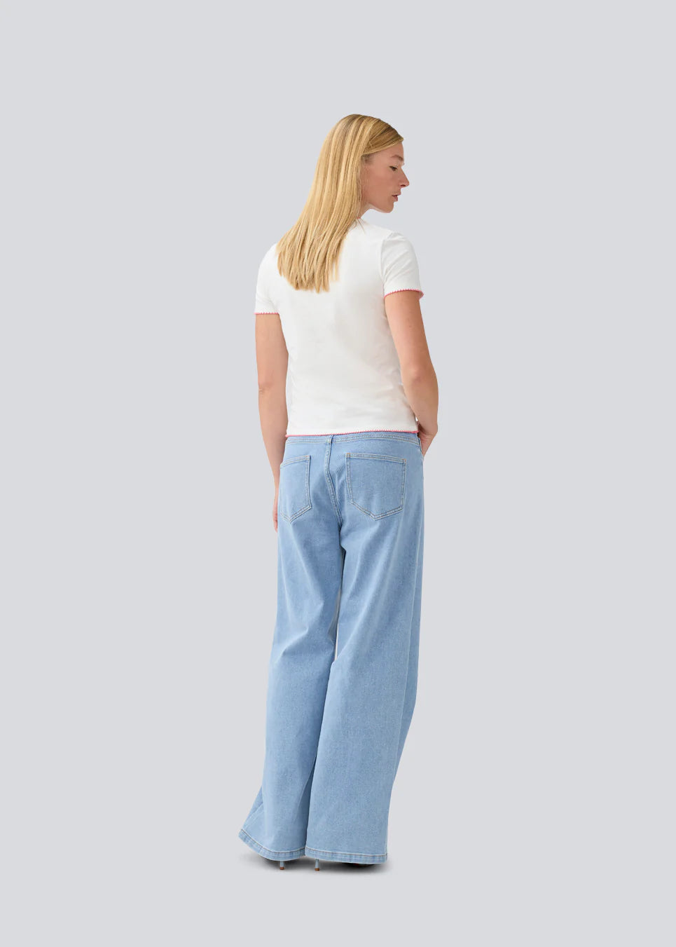 Isolde MD solid pants blue wash