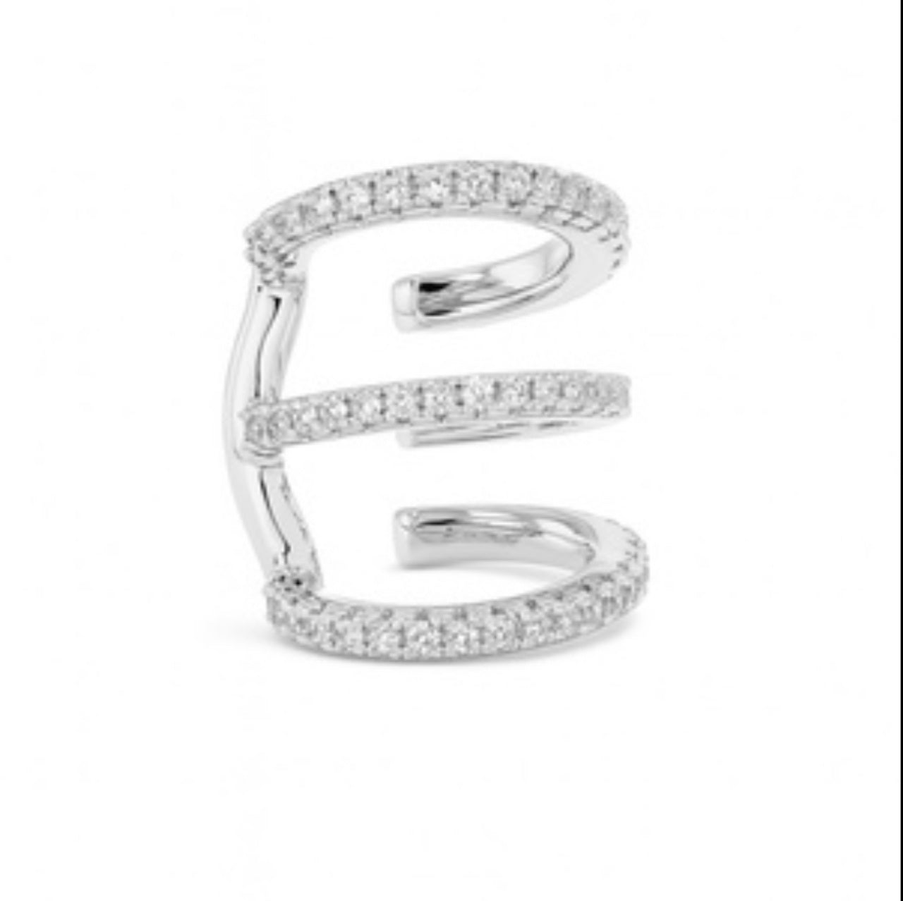 Trio ivy earcuff silver