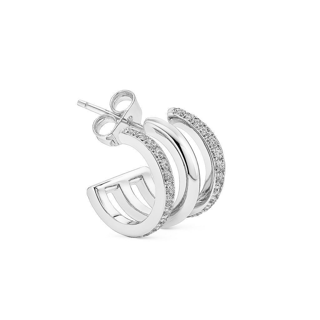 Trio ivy earstud silver