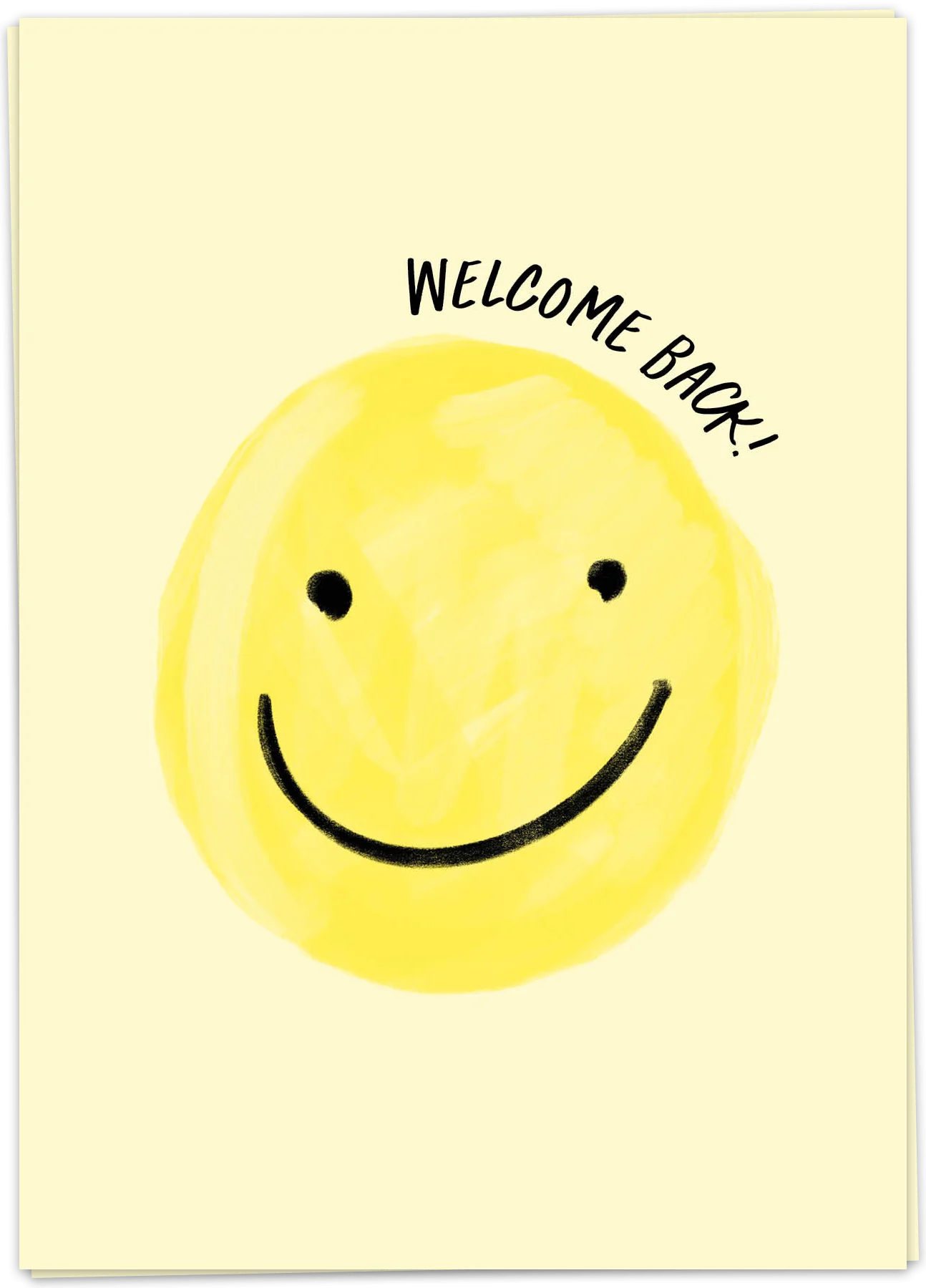 Welcome back smiley card
