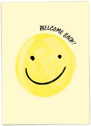Welcome back smiley card