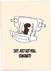 Shit just got real card