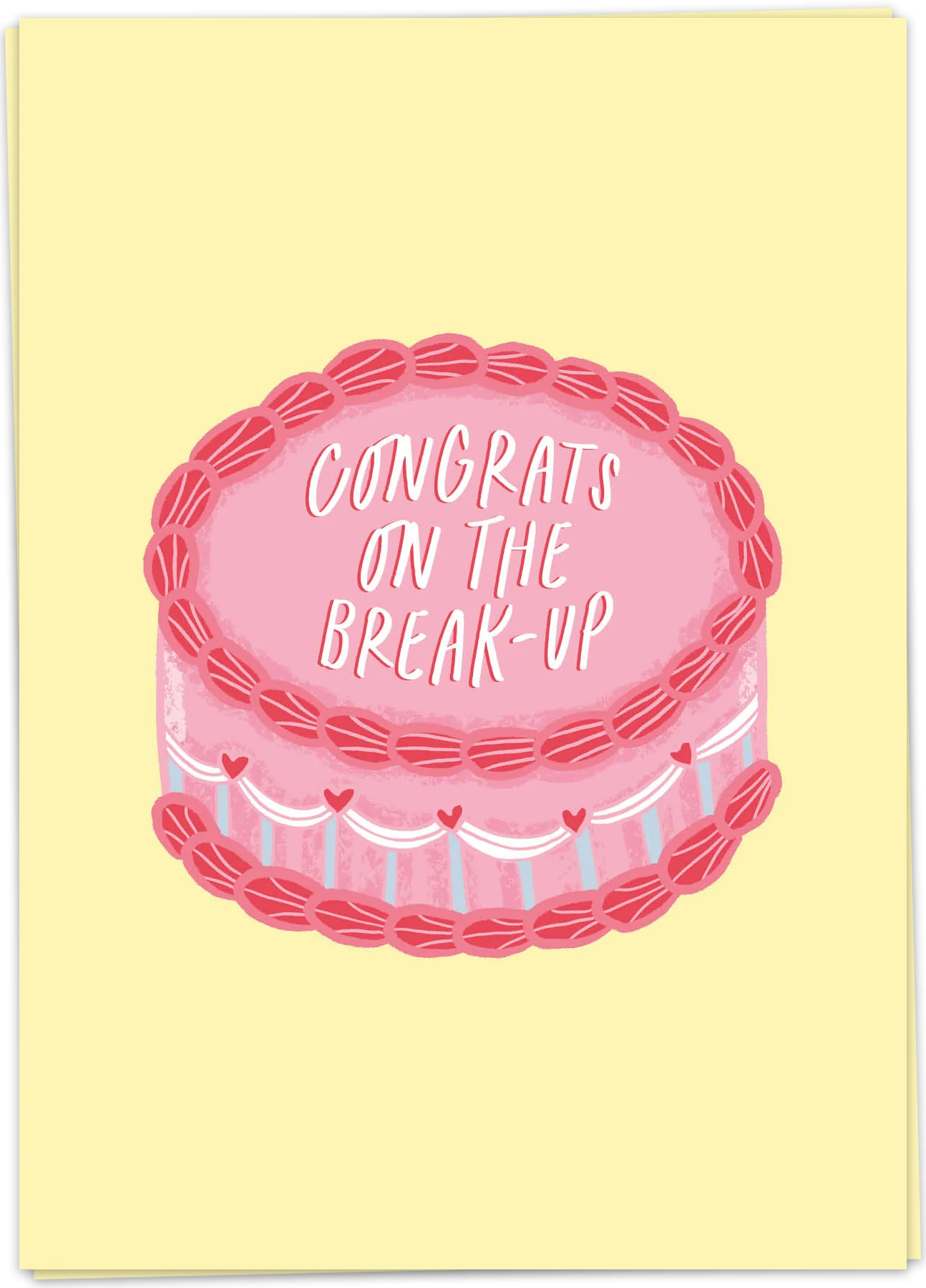 break up cake card