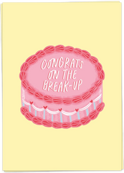 break up cake card