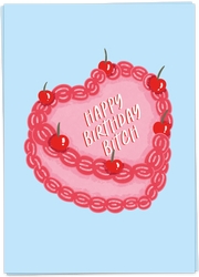 Happy birthday B cake card