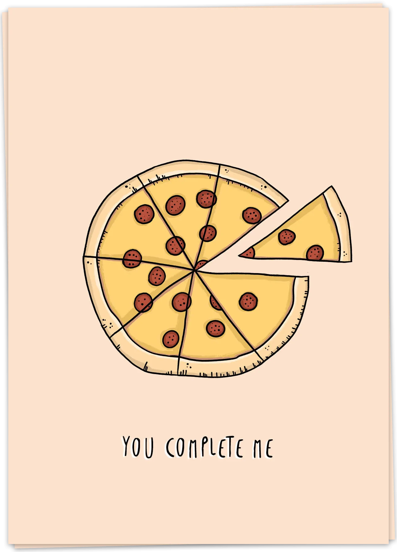 You complete me pizza card