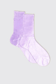 One ribbed laminted sock lilac