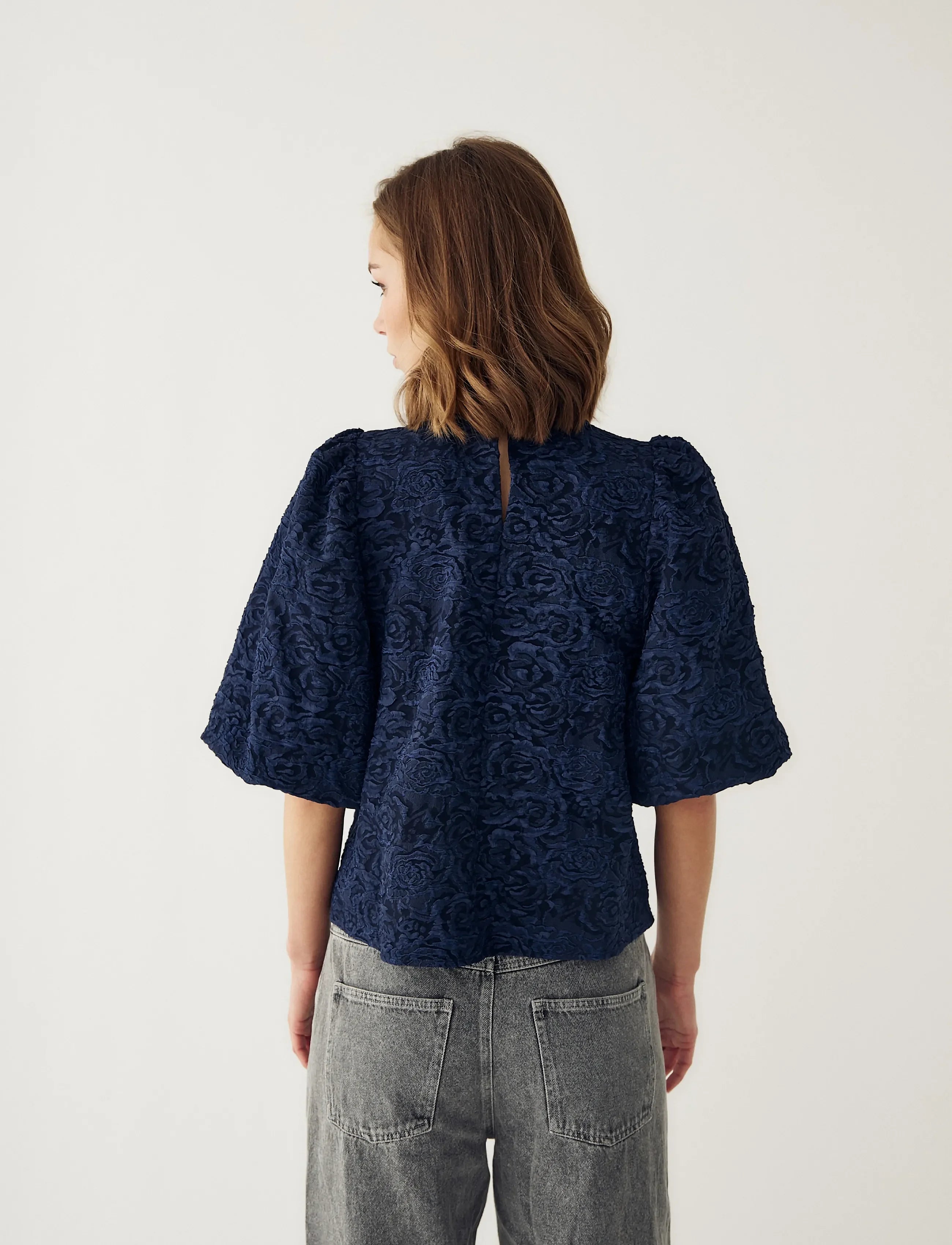 N-shelly blouse navy